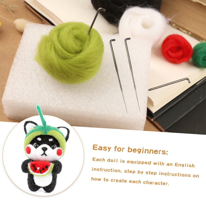 Wool Felting Kit: DIY Animal Toy Needlework Starter