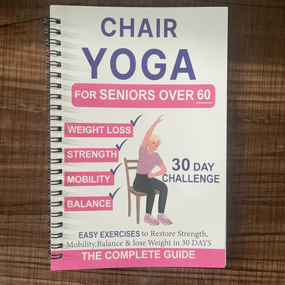 1pcs Hot-selling New 30-day Chair Yoga Guide for The Elderly Over The Age of 60, Planning Book, Practical Note Book
