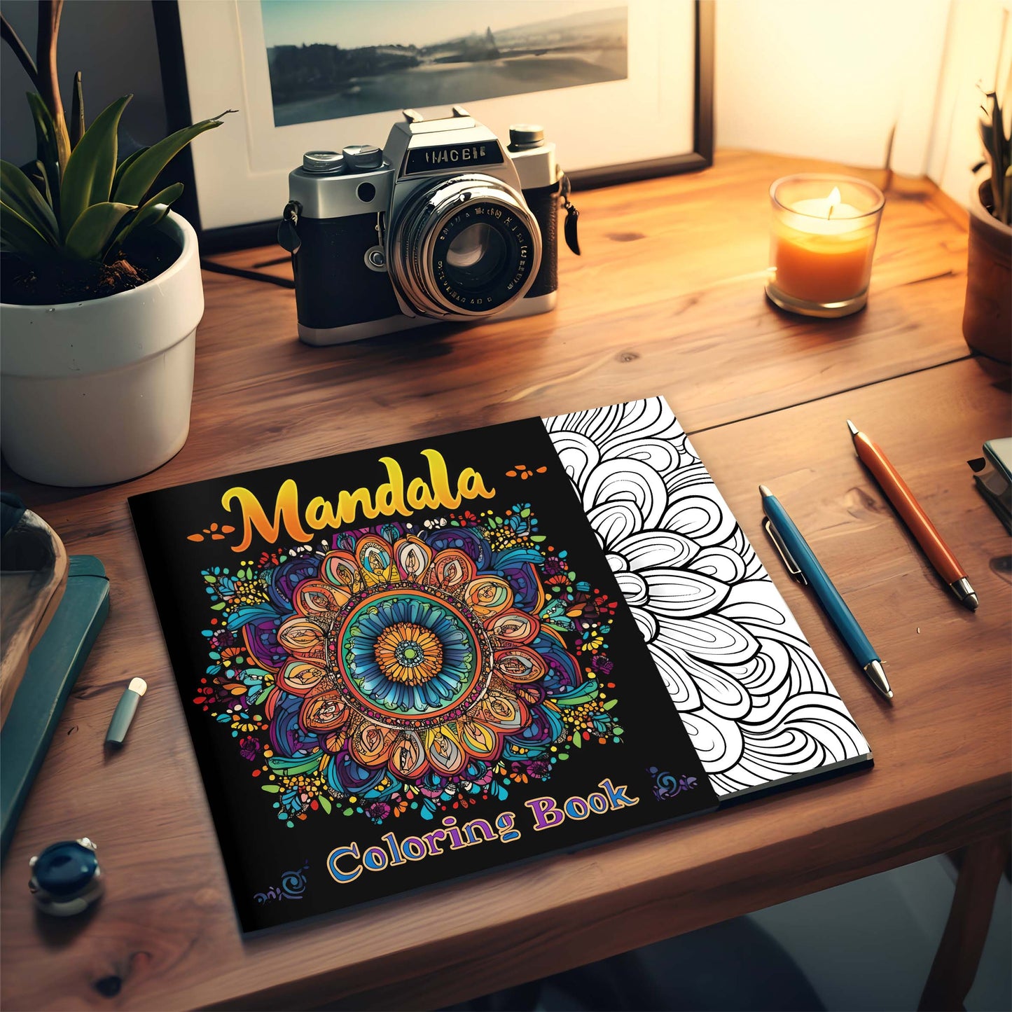 Coloring Book: Mandala Coloring Book for Adults - Stress Relief & Creativity