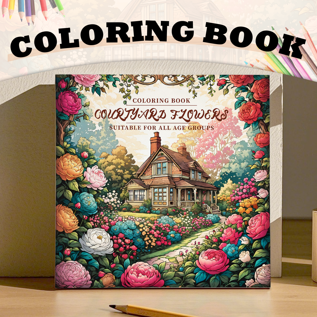 Garden Flowers Coloring Book: Relax & Unwind for Adults