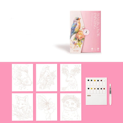 Watercolor Painting Sets - 6 Creative Kits with Paper & Pen