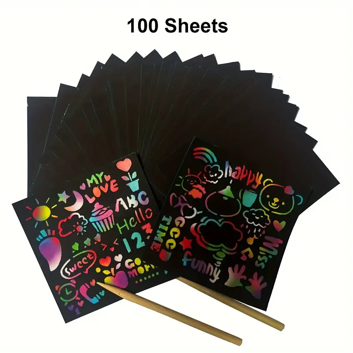 Dazzling Scratch Painting Kit - Parent-Child Interactive Fun