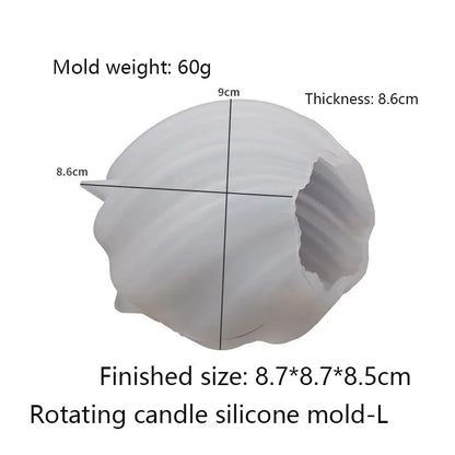 Silicone Mold: 3D Rotating Pillar Candle Mold - Geometric Wave Silicone Mould